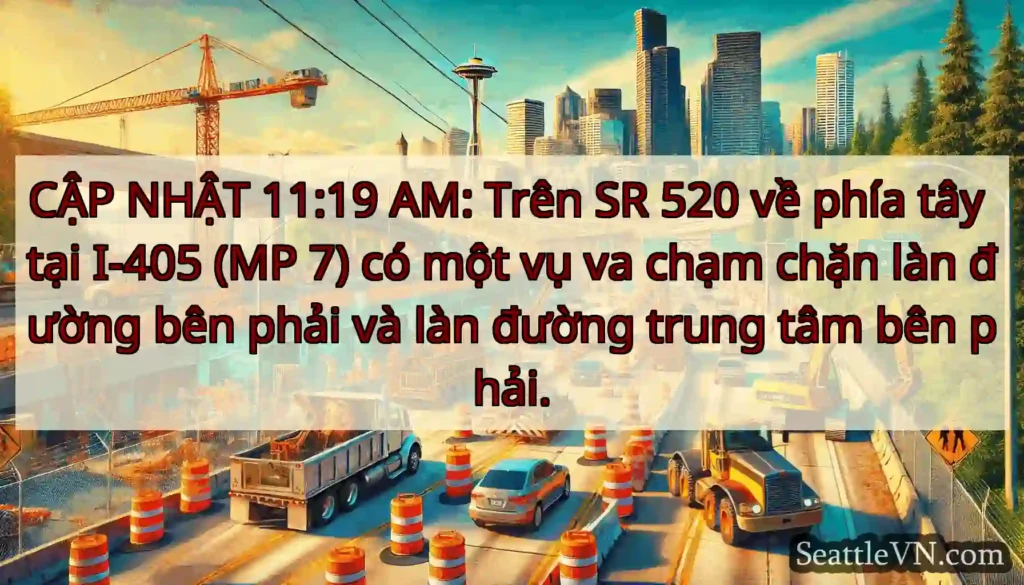 CẬP NHẬT 11:19 AM: Trên SR 520 về phía tây tại