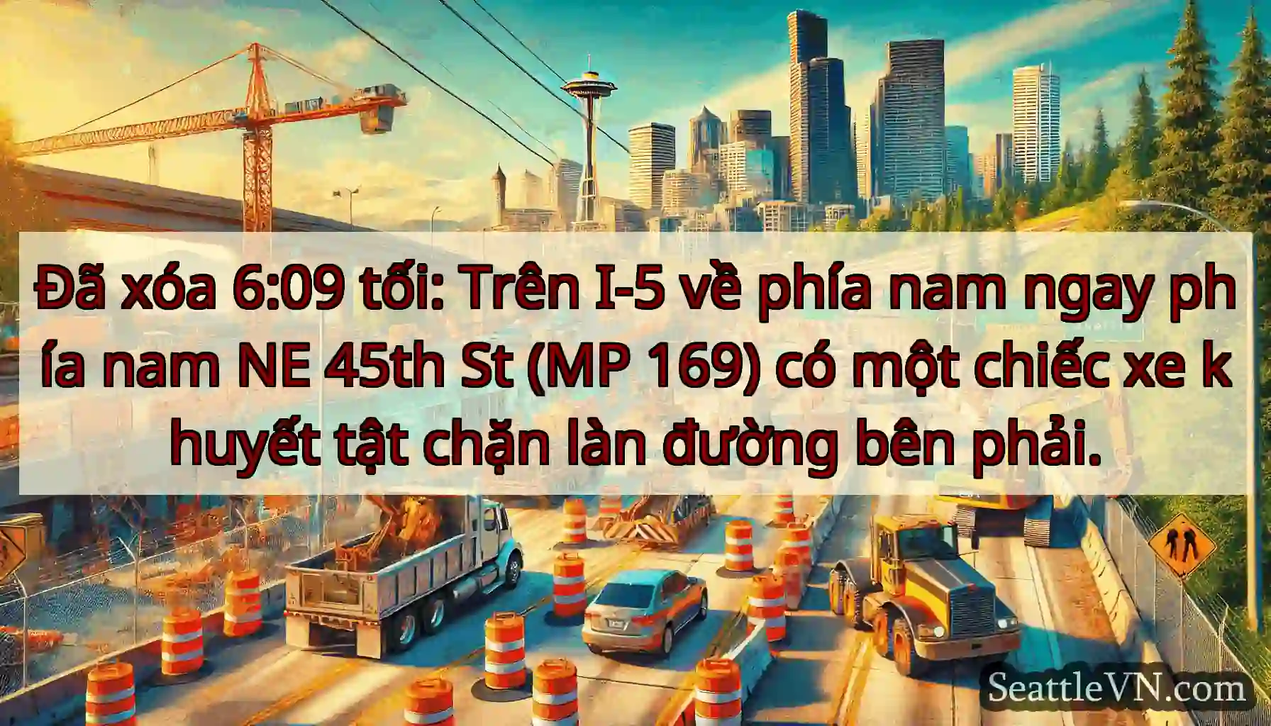 Đã xóa 6:09 tối: Trên I-5 về phía nam ngay phía