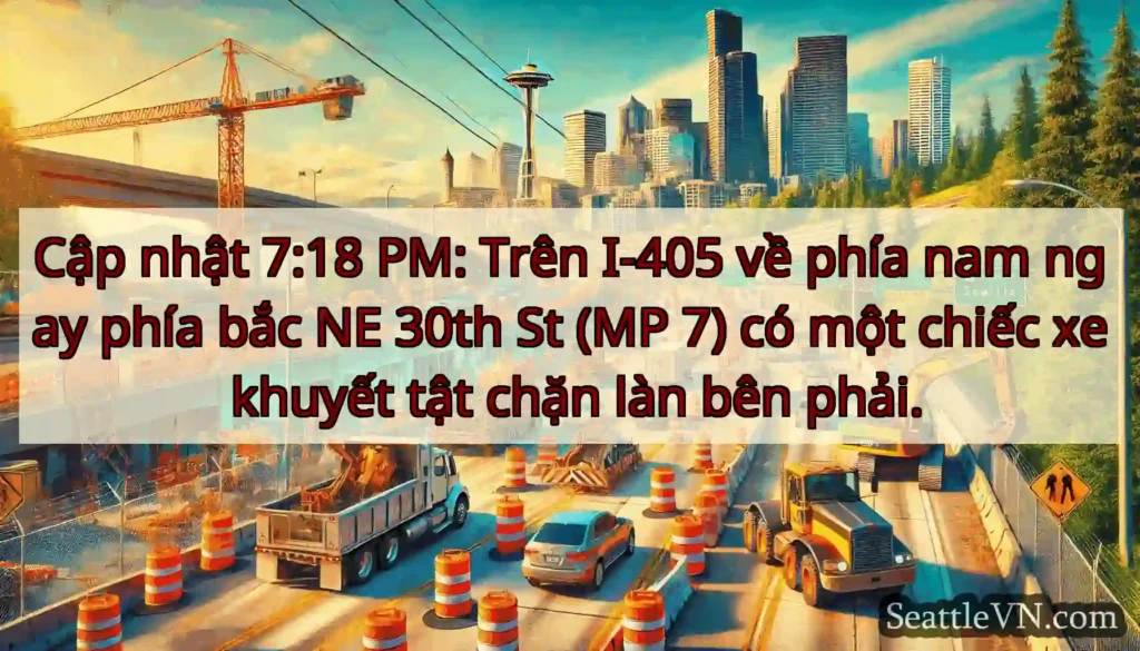 Cập nhật 7:18 PM: Trên I-405 về phía nam ngay