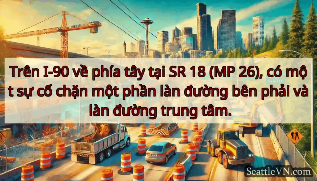 Trên I-90 về phía tây tại SR 18 (MP 26), có một