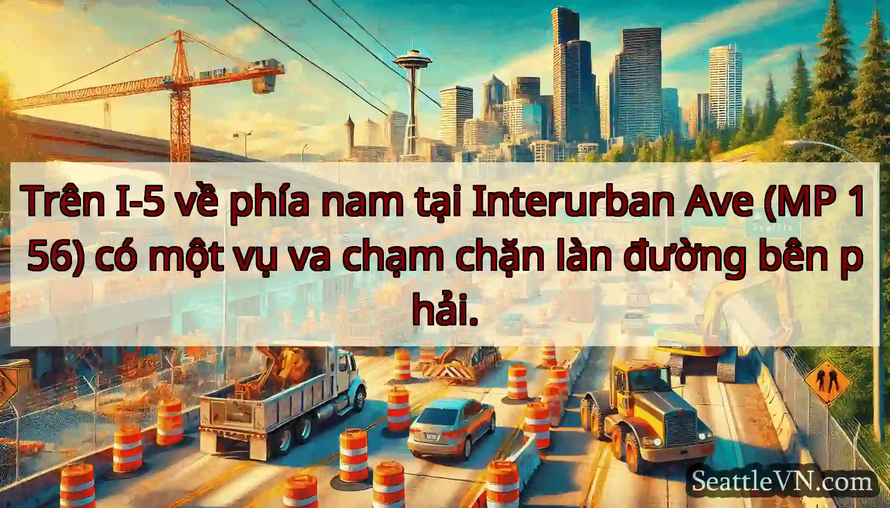 Trên I-5 về phía nam tại Interurban Ave (MP 156)