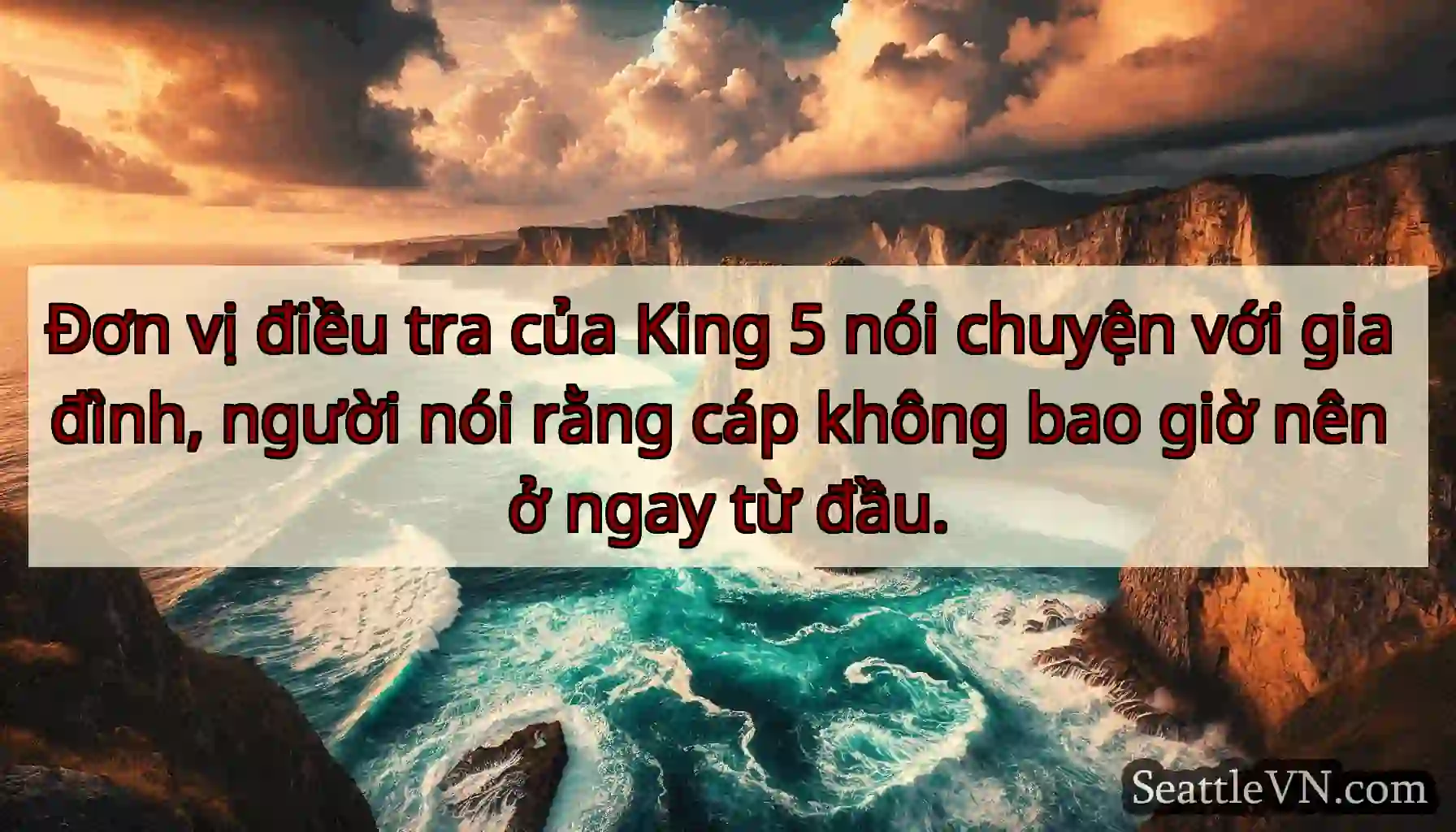 Đơn vị điều tra của King 5 nói chuyện với gia