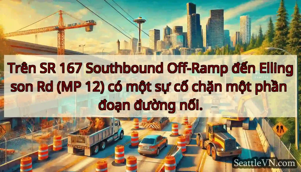 Trên SR 167 Southbound Off-Ramp đến Ellingson Rd