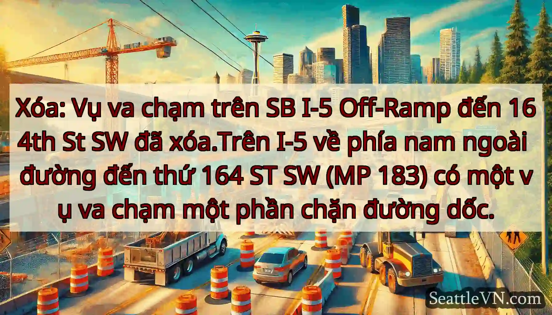 Xóa: Vụ va chạm trên SB I-5 Off-Ramp đến 164th St