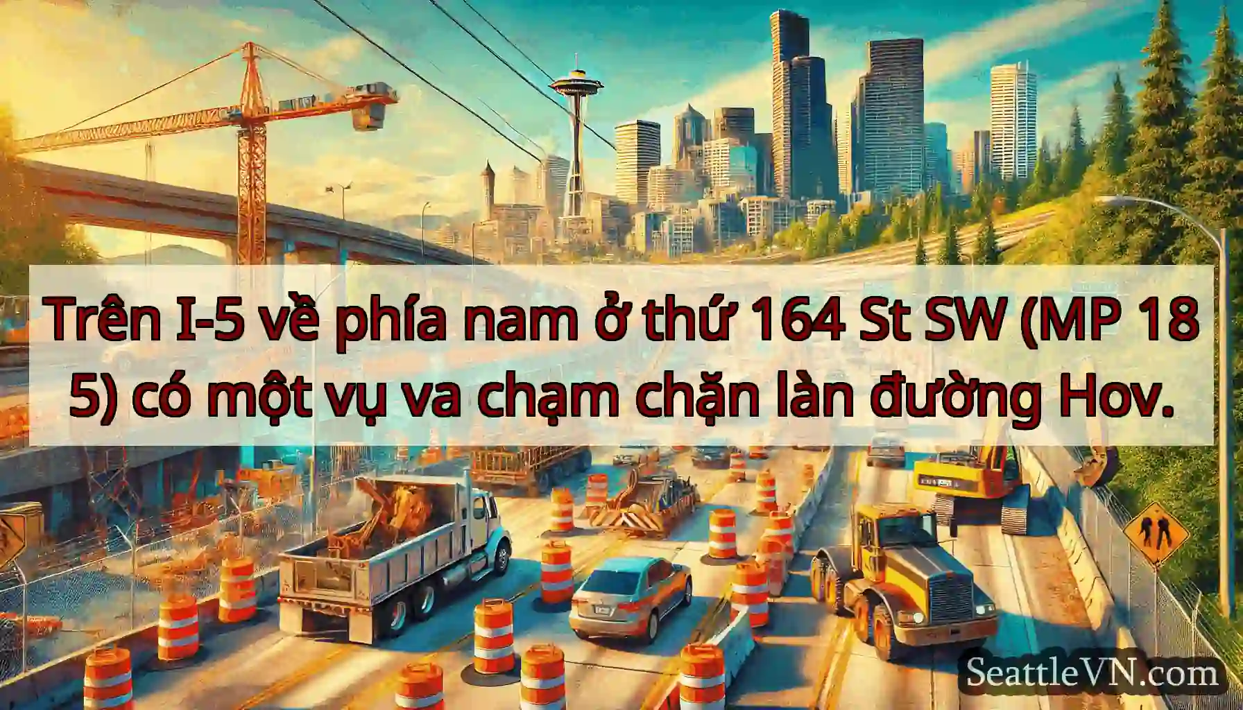 Trên I-5 về phía nam ở thứ 164 St SW (MP 185) có