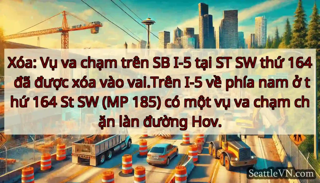 Xóa: Vụ va chạm trên SB I-5 tại ST SW thứ 164 đã