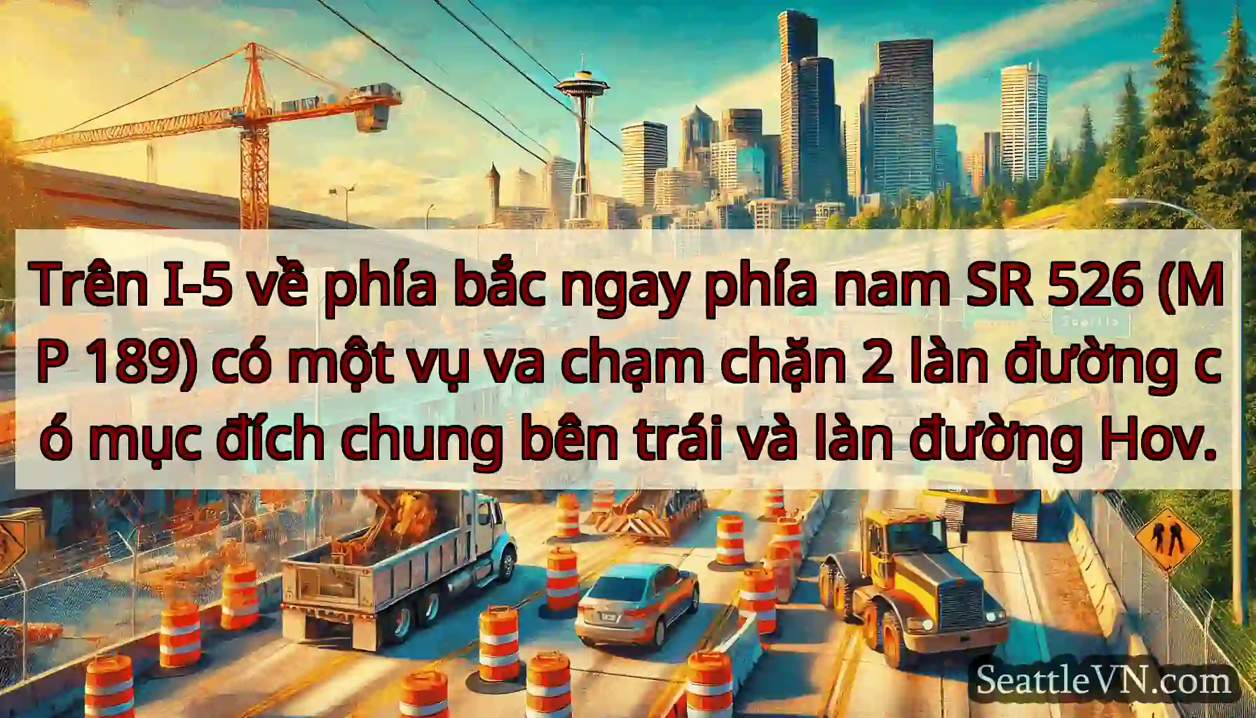 Trên I-5 về phía bắc ngay phía nam SR 526 (MP