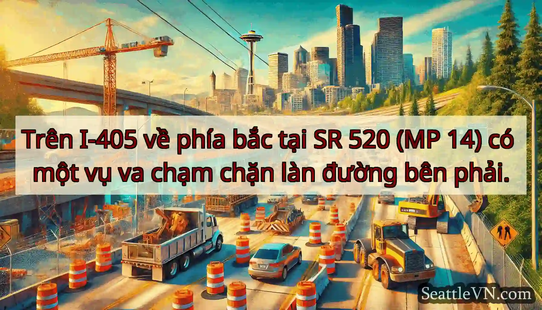 Trên I-405 về phía bắc tại SR 520 (MP 14) có một