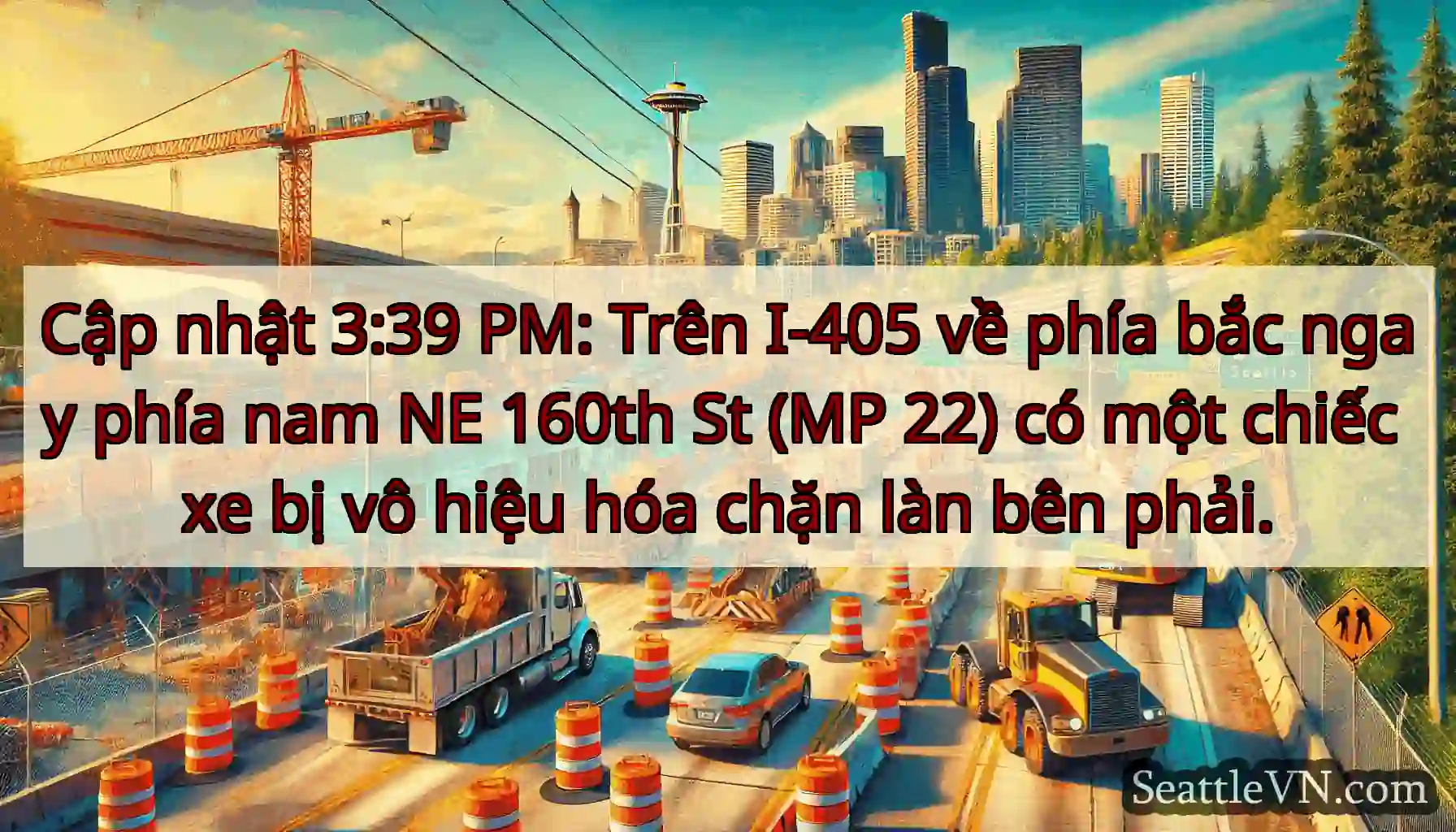 Cập nhật 3:39 PM: Trên I-405 về phía bắc ngay
