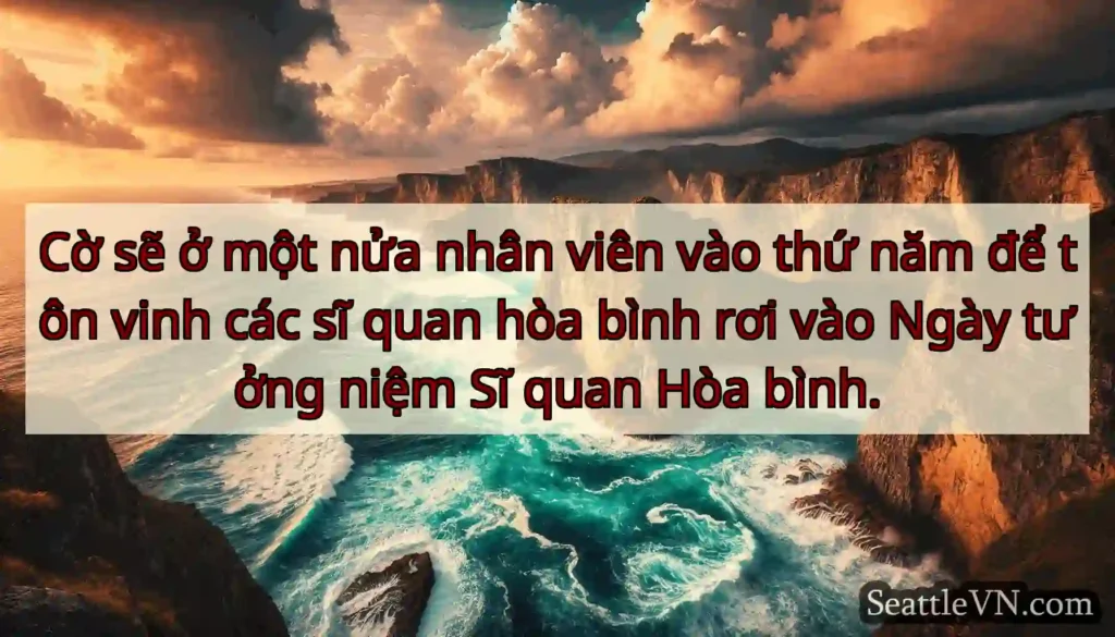 Cờ sẽ ở một nửa nhân viên vào thứ năm để tôn vinh