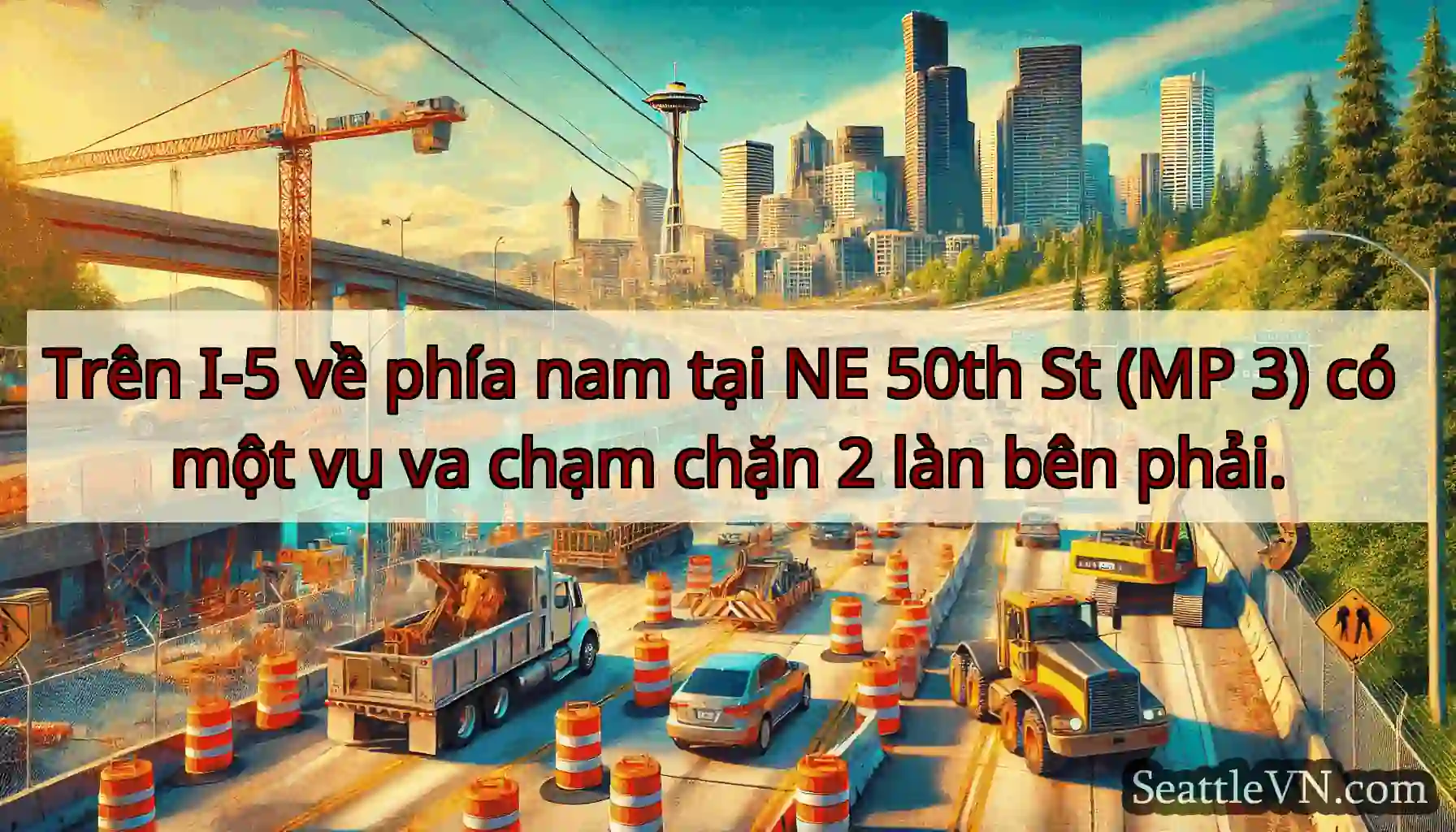 Trên I-5 về phía nam tại NE 50th St (MP 3) có một