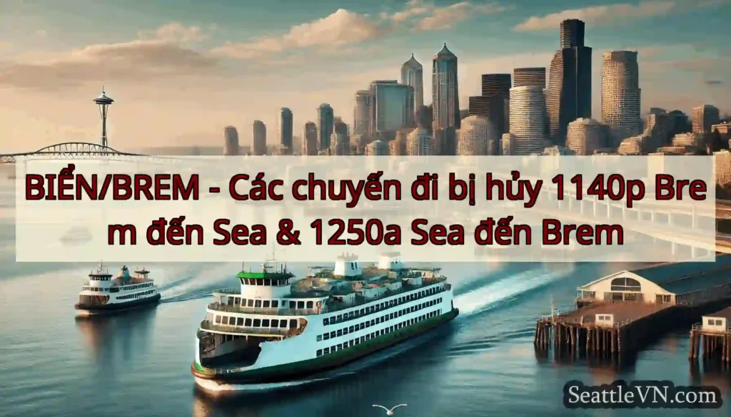 BIỂN/BREM - Các chuyến đi bị hủy 1140p Brem đến