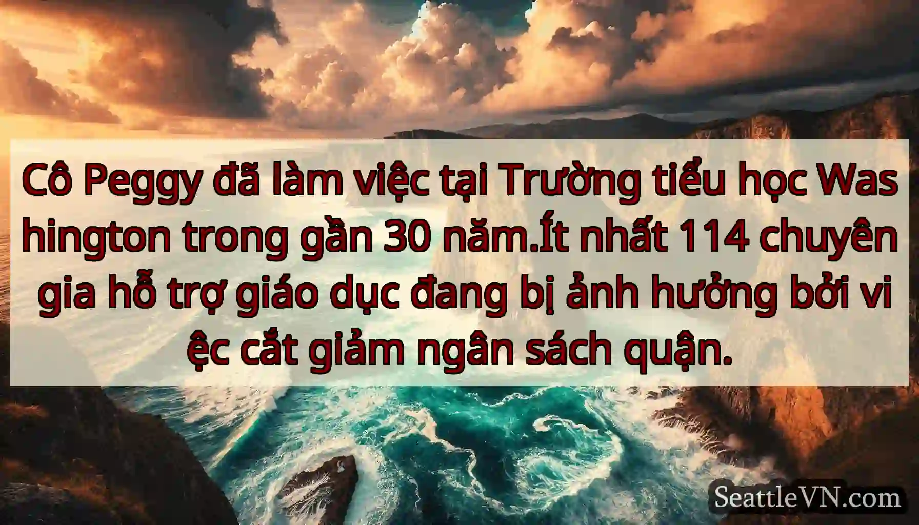 Cô Peggy đã làm việc tại Trường tiểu học