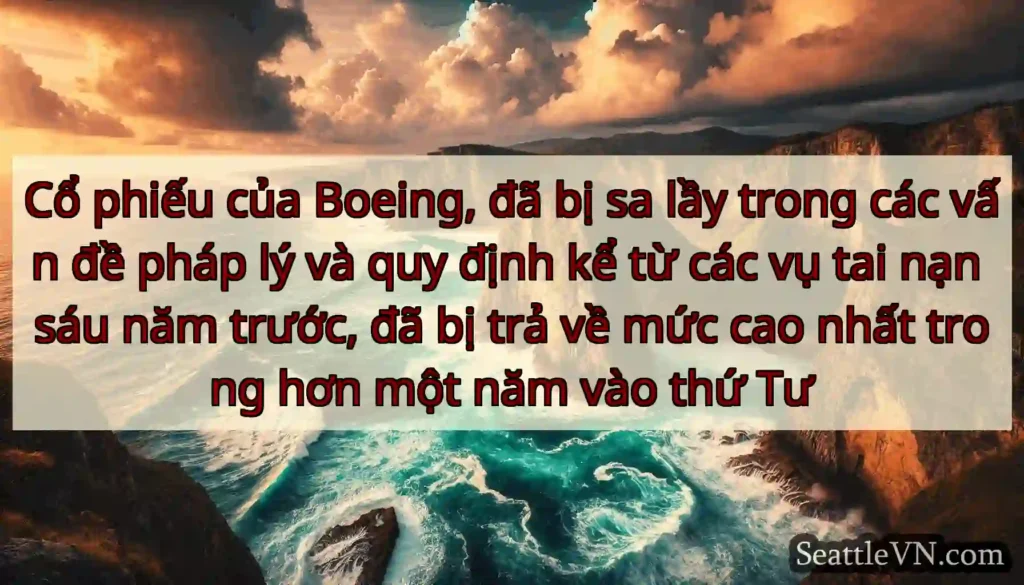 Cổ phiếu của Boeing, đã bị sa lầy trong các vấn