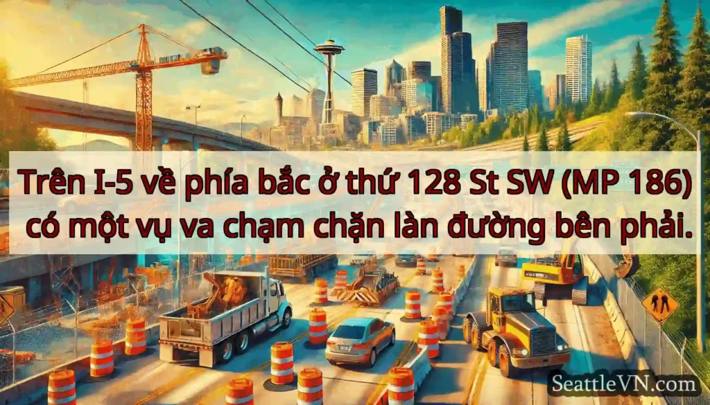 Trên I-5 về phía bắc ở thứ 128 St SW (MP 186) có