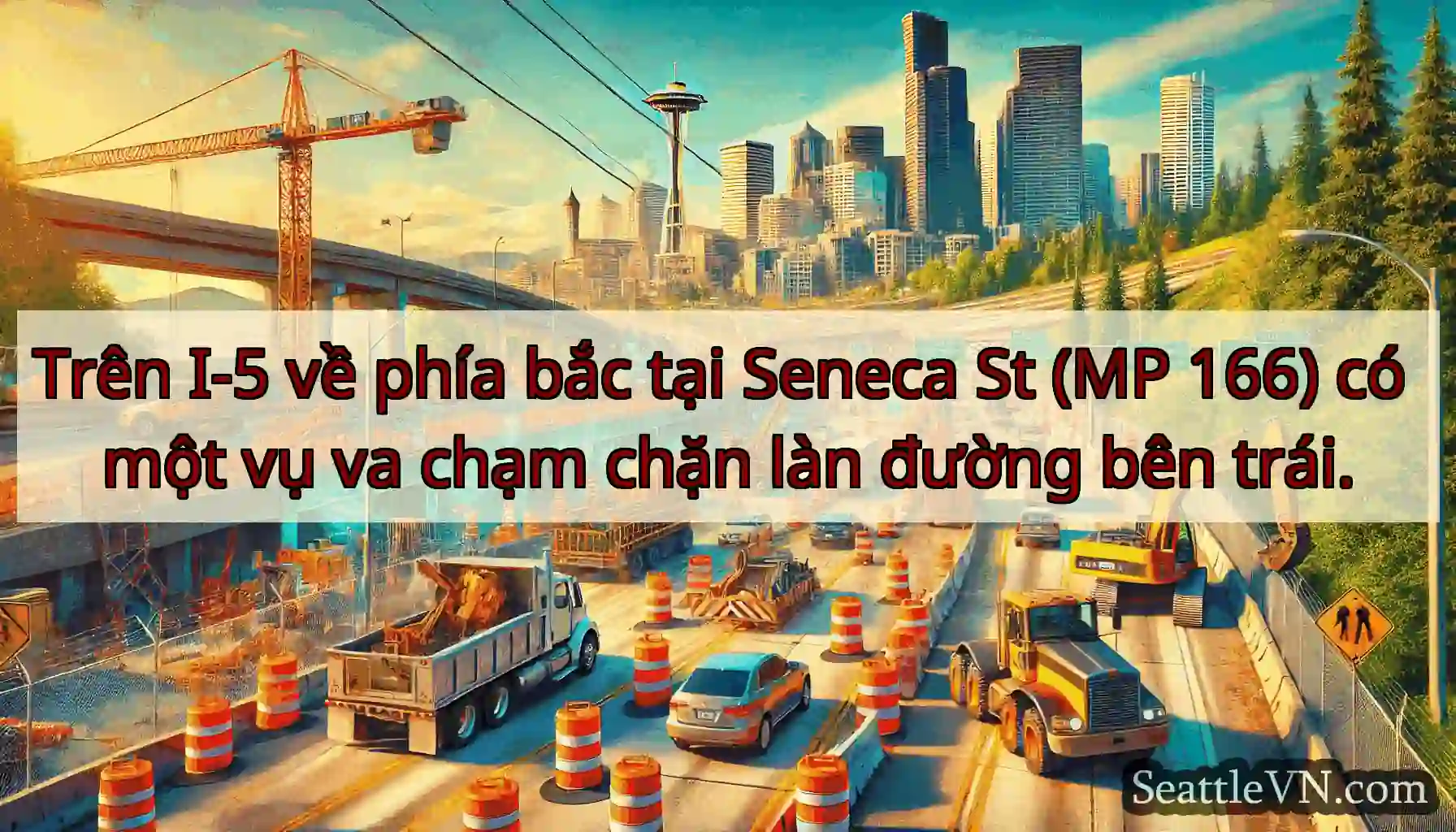 Trên I-5 về phía bắc tại Seneca St (MP 166) có