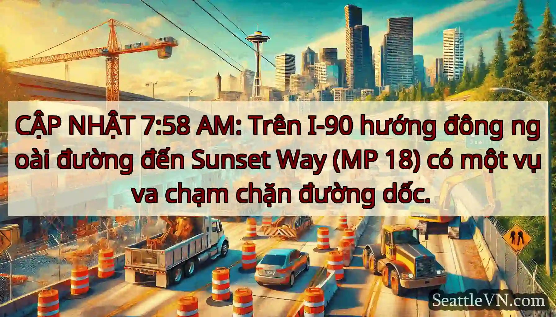 CẬP NHẬT 7:58 AM: Trên I-90 hướng đông ngoài