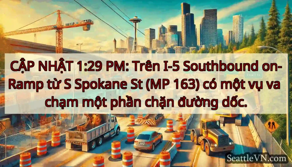 CẬP NHẬT 1:29 PM: Trên I-5 Southbound on-Ramp từ
