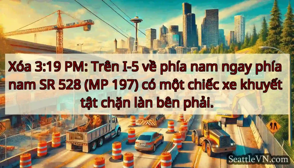 Xóa 3:19 PM: Trên I-5 về phía nam ngay phía nam