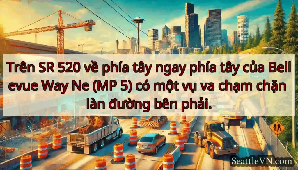 Trên SR 520 về phía tây ngay phía tây của