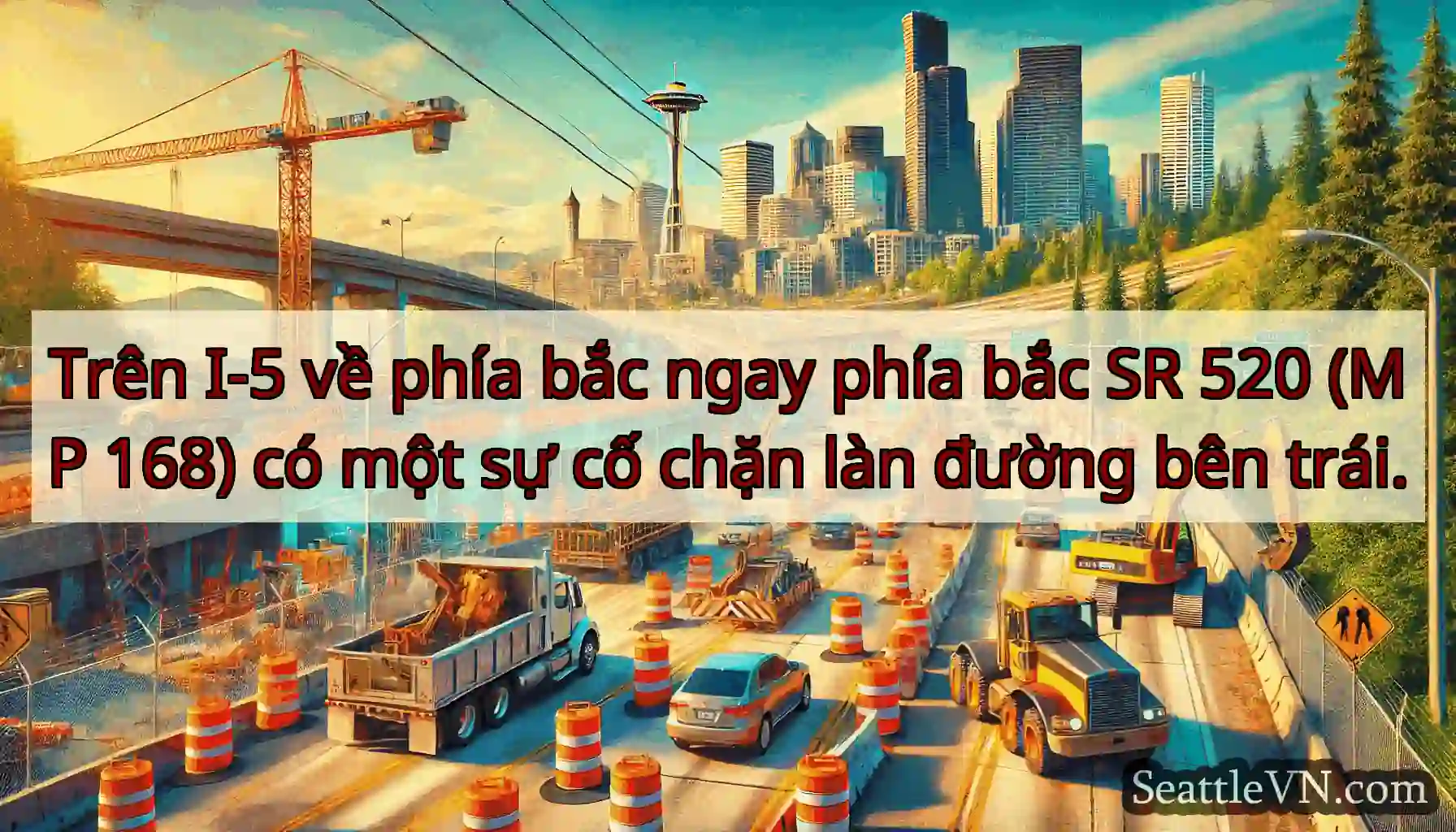 Trên I-5 về phía bắc ngay phía bắc SR 520 (MP