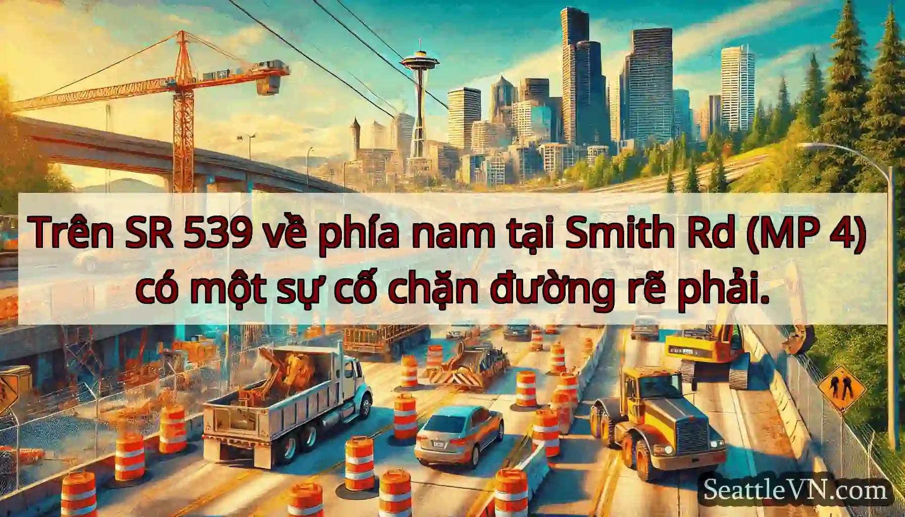 Trên SR 539 về phía nam tại Smith Rd (MP 4) có