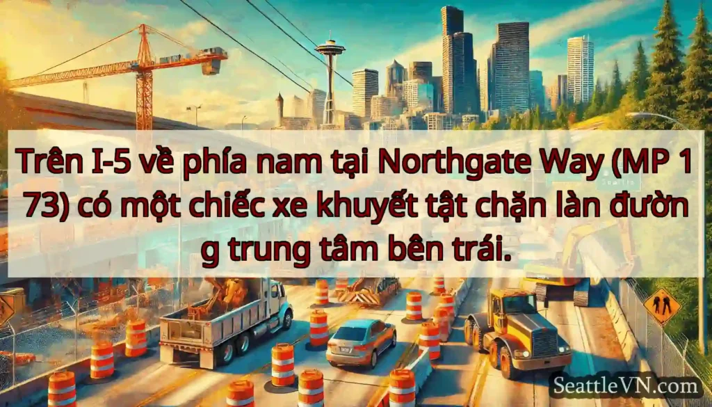 Trên I-5 về phía nam tại Northgate Way (MP 173)