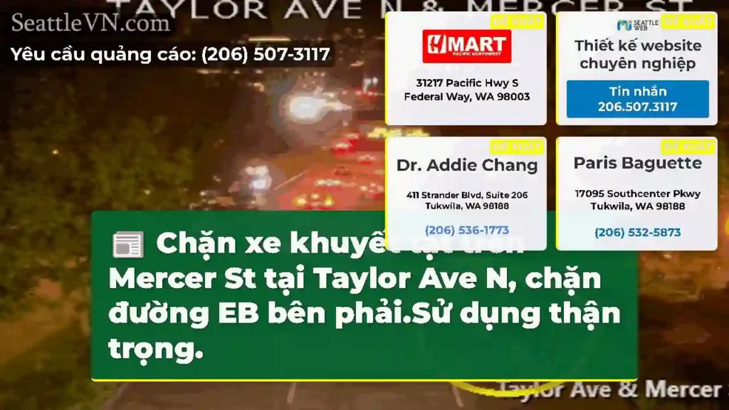 Chặn xe khuyết tật trên Mercer St tại Taylor Ave