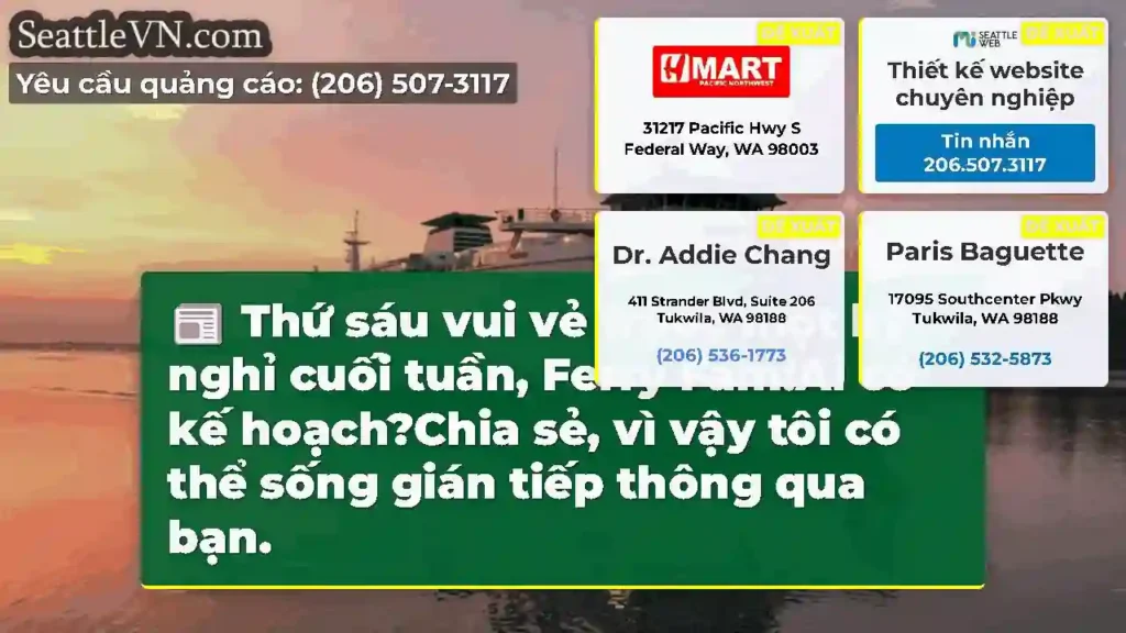 Thứ sáu vui vẻ trước một kỳ nghỉ cuối tuần, Ferry
