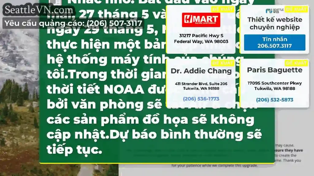 Nhắc nhở: Bắt đầu vào ngày mai, 27 tháng 5 và