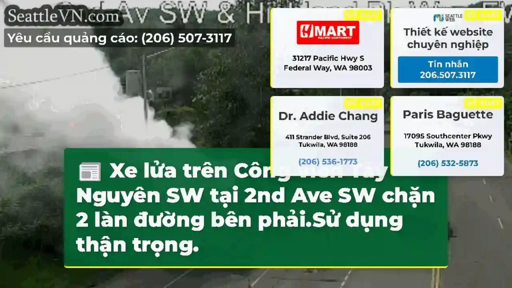 Xe lửa trên Công viên Tây Nguyên SW tại 2nd Ave