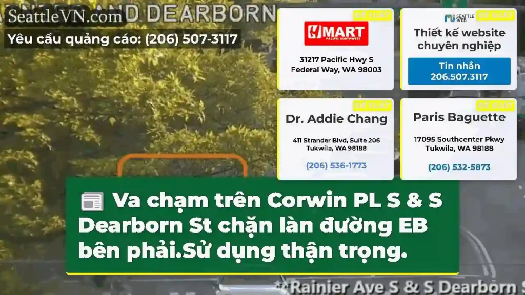 Va chạm trên Corwin PL S & S Dearborn St chặn làn