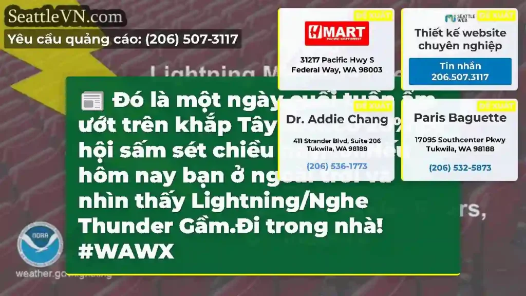 Đó là một ngày cuối tuần ẩm ướt trên khắp Tây