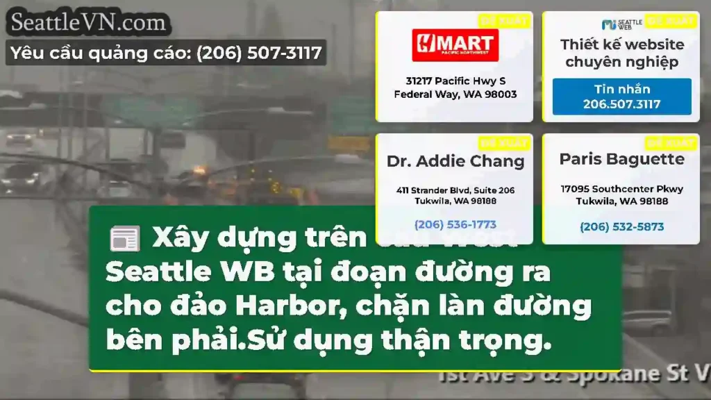 Xây dựng trên cầu West Seattle WB tại đoạn đường