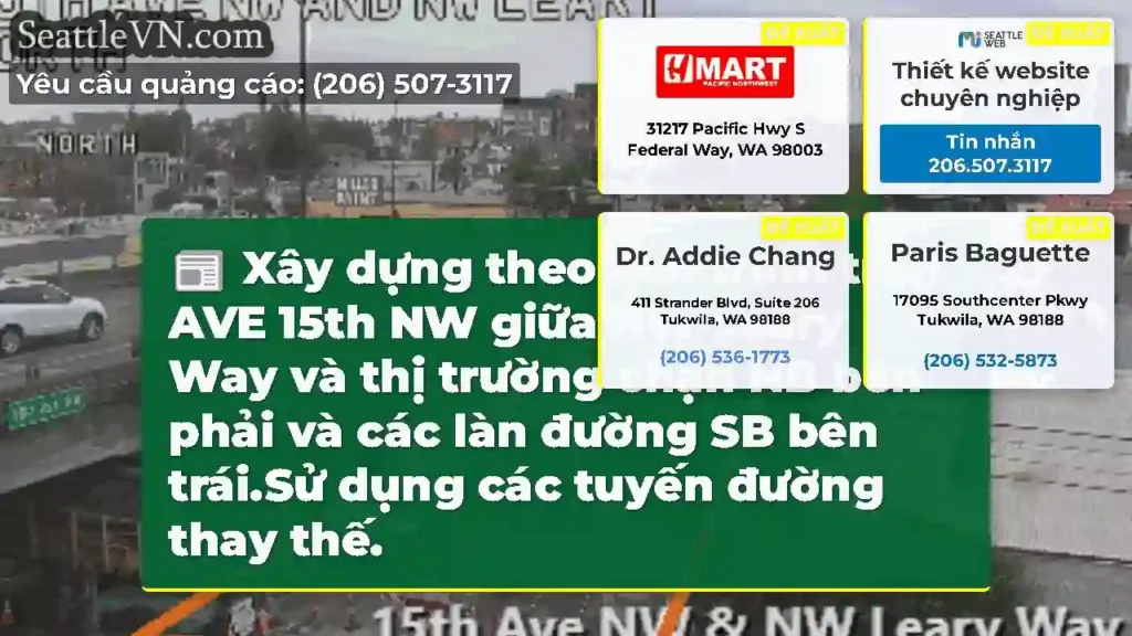 Xây dựng theo lịch trình trên AVE 15th NW giữa NW