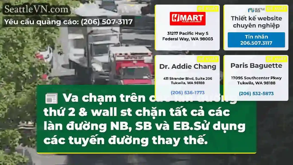 Va chạm trên các làn đường thứ 2 & wall st chặn