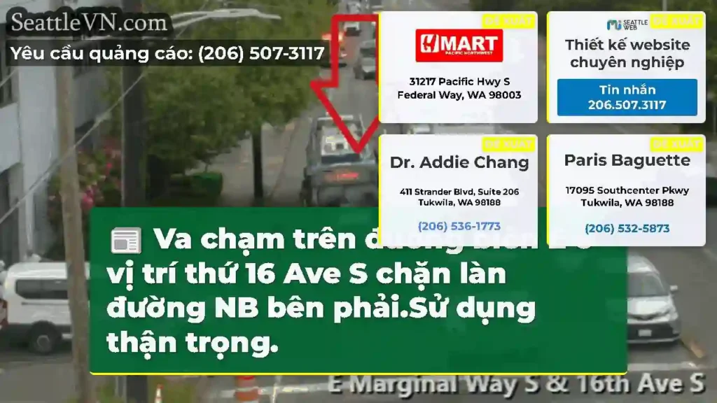 Va chạm trên đường biên E ở vị trí thứ 16 Ave S