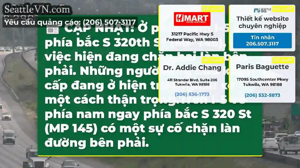 CẬP NHẬT: Ở phía nam I-5 ở phía bắc S 320th St