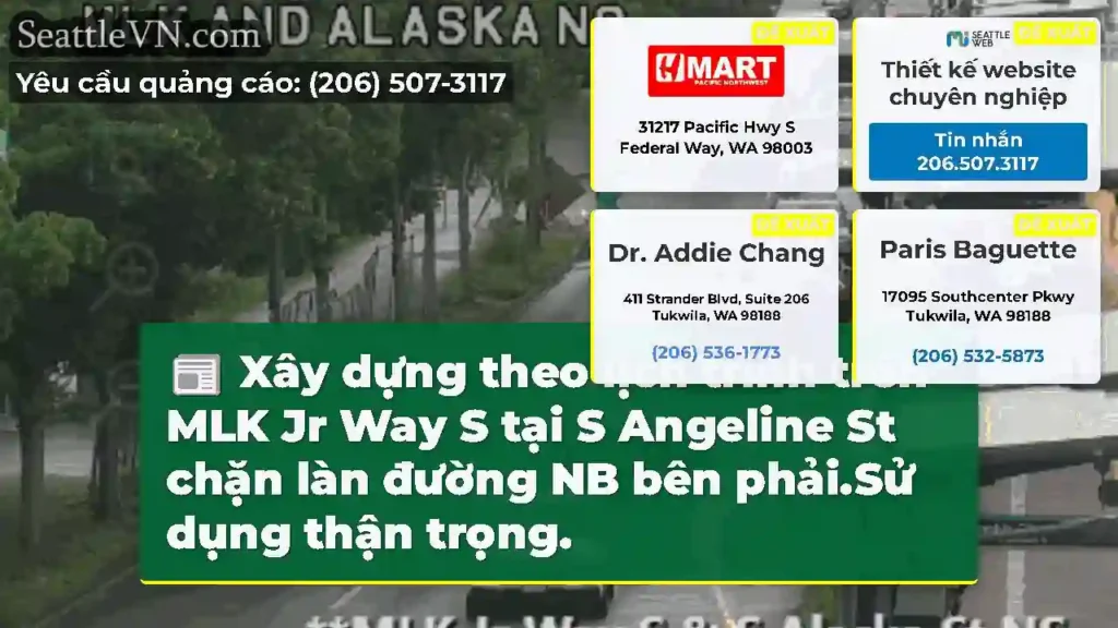 Xây dựng theo lịch trình trên MLK Jr Way S tại S
