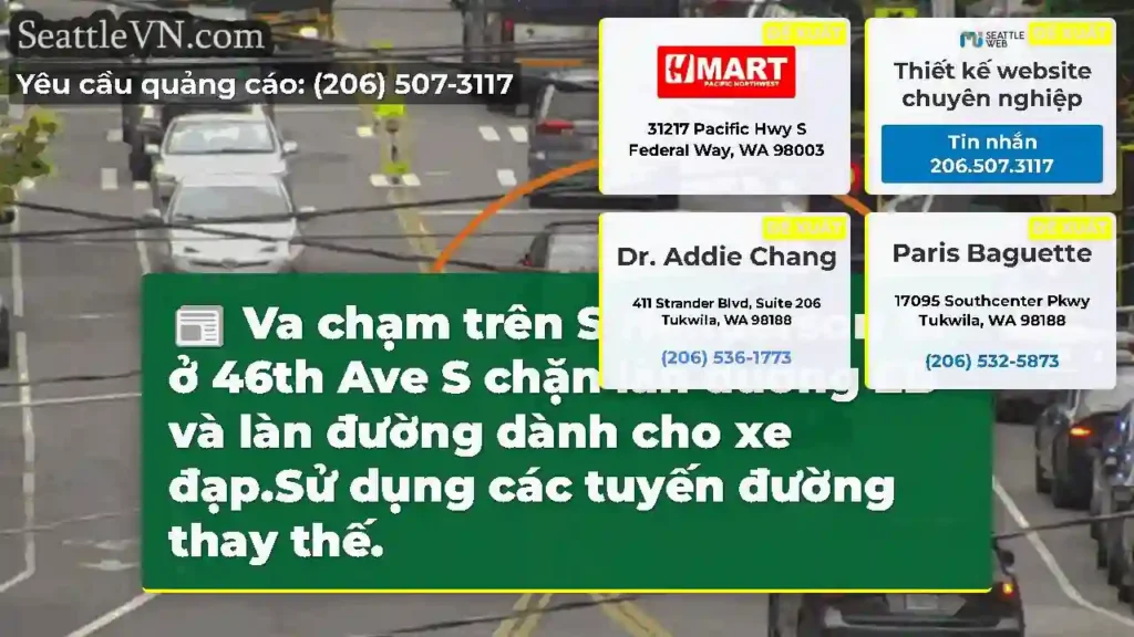 Va chạm trên S Henderson St ở 46th Ave S chặn làn