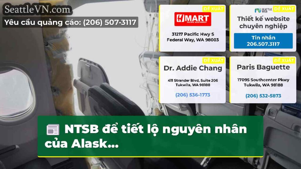 NTSB để tiết lộ nguyên nhân của Alask...