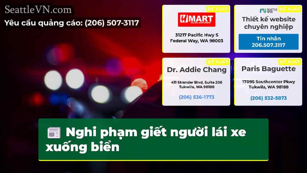 Nghi phạm giết người lái xe xuống biển