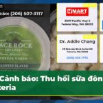 Cảnh báo Thu hồi sữa đông Listeria