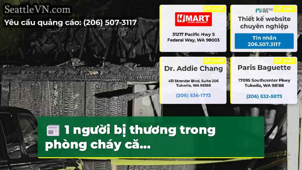 1 người bị thương trong phòng cháy că...