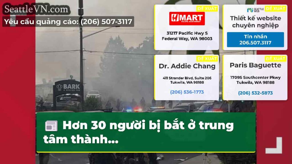Hơn 30 người bị bắt ở trung tâm thành...