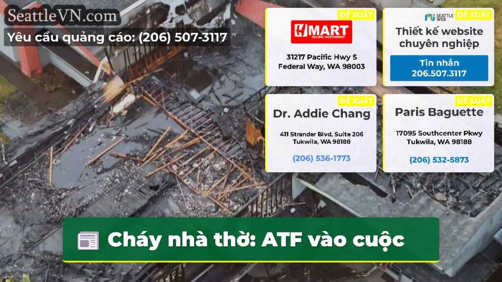 Cháy nhà thờ: ATF vào cuộc