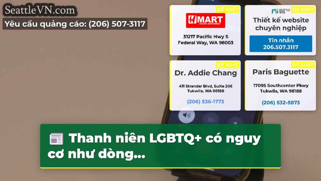 Thanh niên LGBTQ+ có nguy cơ như dòng...