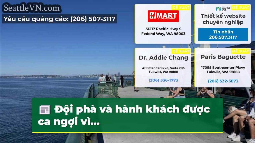 Đội phà và hành khách được ca ngợi vì...