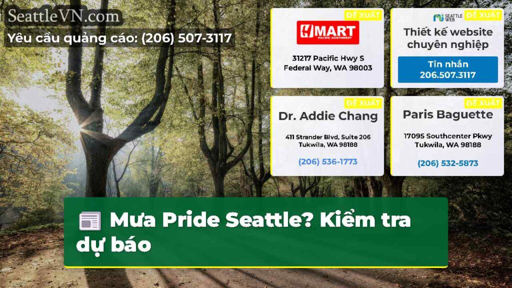 Mưa Pride Seattle? Kiểm tra dự báo