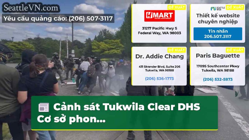 Cảnh sát Tukwila Clear DHS Cơ sở phon...